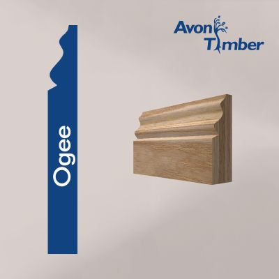 Solid American White Ash 15mm Ogee Architrave (Per Metre)