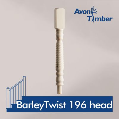 Benchmark Barley Twist Pine Newel Turning 196mm Head