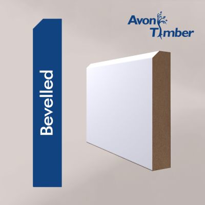 Bevelled MDF Skirting Board (White Primed)