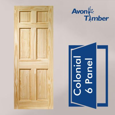 Clear Pine Internal Door: Type Colonial 6 Panel