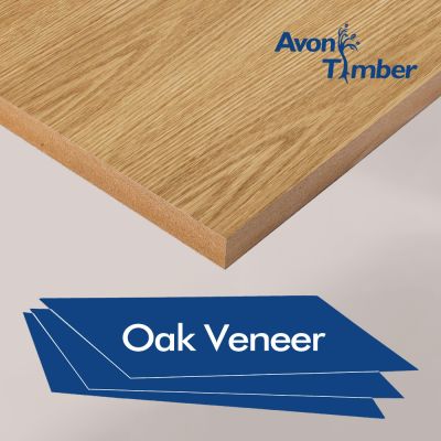 Decorative Veneered MDF Crown Cut Oak Two Sides A/B Quality