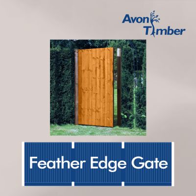 Golden Brown Featheredge Board Gate