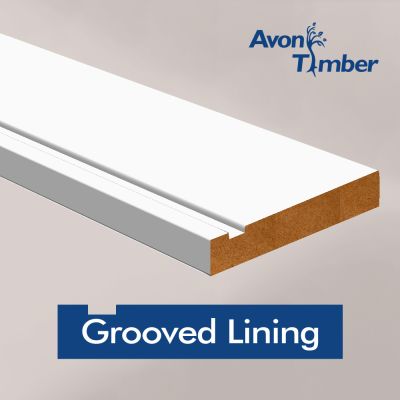 Grooved MDF Door Lining set with Doorstop