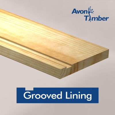 GROOVED SOLID PINE DOOR LINING SET