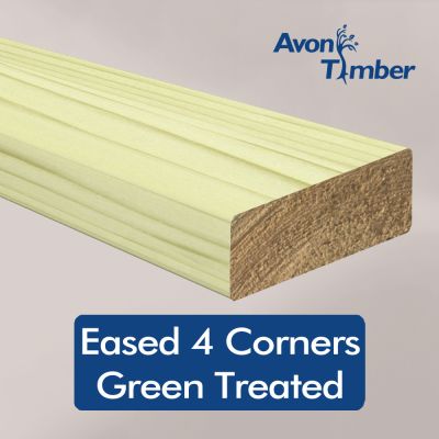 100mm C24 KD Carcassing Eased Four Corners Green Treated