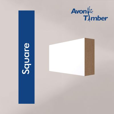 Square White Primed MDF Architrave Set