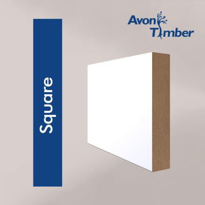 Square White Primed MDF Skirting Set (Stock Clearance)