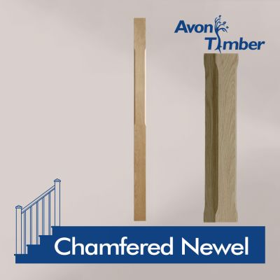 Benchmark Oak Newel - Stop Chamfered