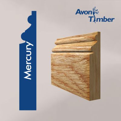 Mercury Profile Solid Oak Skirting Board (Per Metre)