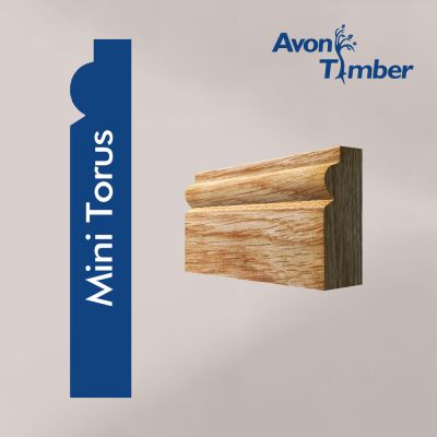 Solid American White Oak Mini Torus Architrave (Per Metre)