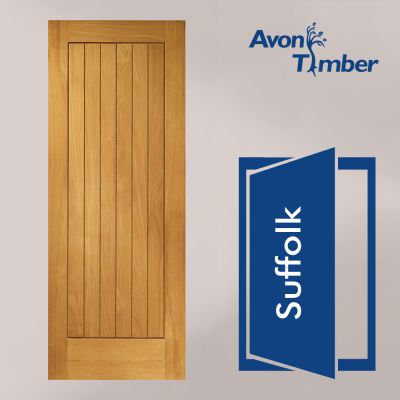 Oak Pre-Finished External Door: Type Suffolk