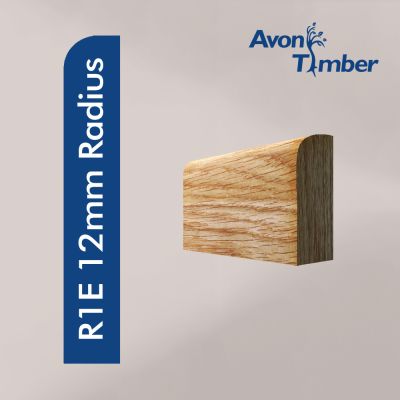 Solid American White Oak Pencil Round (12mm Radius) Architrave (Per Metre)