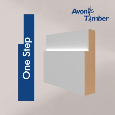 1 Step White Primed MDF Architrave