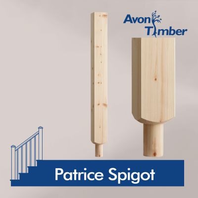 Benchmark Pine Newel Spigot Patrice (No Cap)