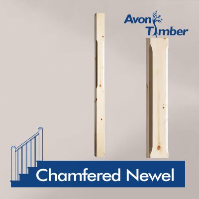 Benchmark Pine Newel - Stop Chamfered