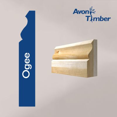 25x75mm Redwood Ogee Architrave