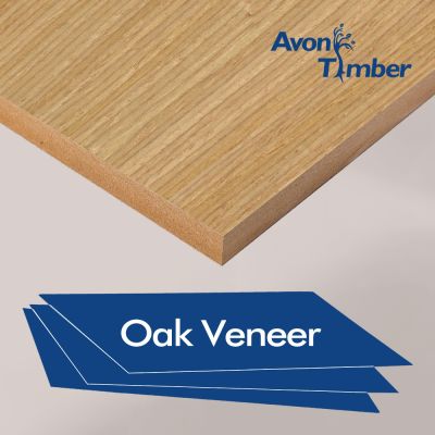 Decorative Veneered MDF Quarter Cut Oak Two Sides A/B Quality