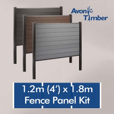 Saige Longlife Composite 1.2m x 1.8m Fence Panel Kit