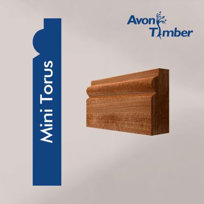 Solid Sapele Mini Torus Architrave (Per Metre)