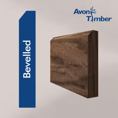 Solid American Black Walnut Bevelled Skirting (Per Metre)