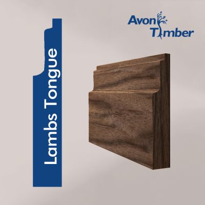 Solid American Black Walnut Lambs Tongue Skirting (Per Metre)