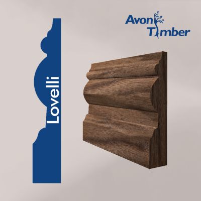 Solid American Black Walnut Lovelli Skirting (Per Metre)