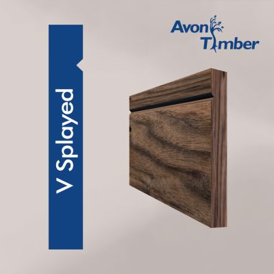 Solid American Black Walnut V Splayed Skirting (Per Metre)