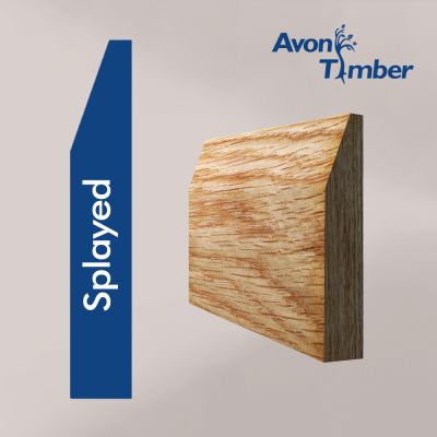 Splayed Profile Solid Oak Skirting Board (Per Metre)