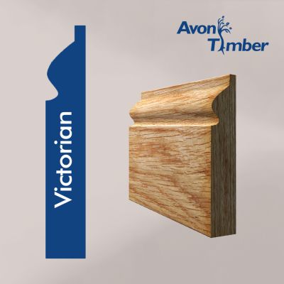Victorian Profile Solid Oak Skirting Board (Per Metre)