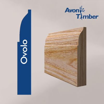 Solid American White Ash Ovolo Skirting (Per Metre)