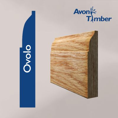 Ovolo Profile Solid Oak Skirting Board (Per Metre)