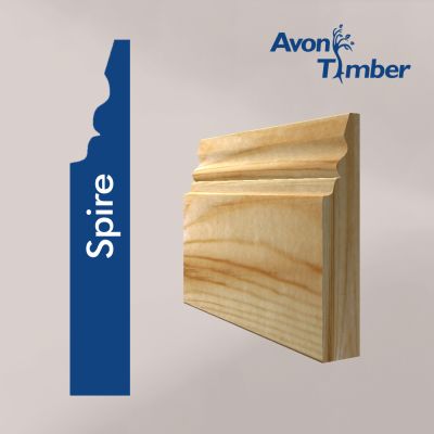 Solid Pine Spire Skirting (Per Metre)