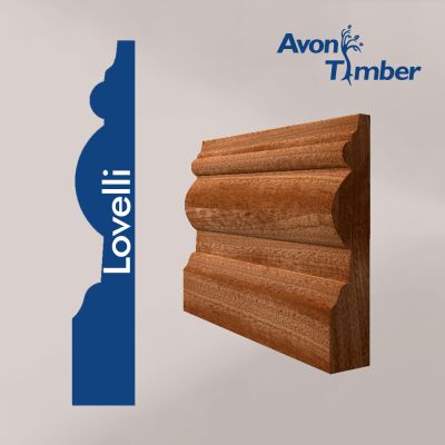 Solid Sapele Lovelli Skirting (Per Metre)