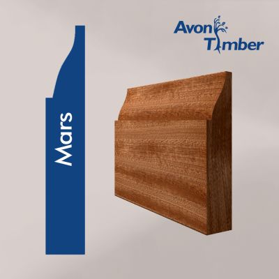 Solid Sapele Mars Skirting (Per Metre)