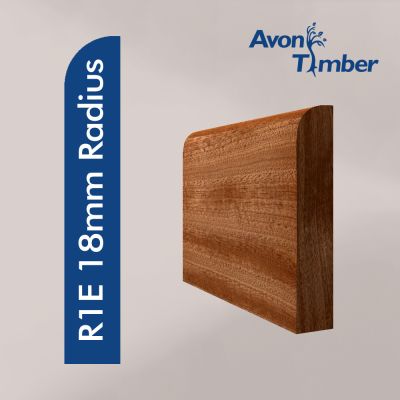 Solid Sapele Pencil Round (18mm Radius) Skirting (Per Metre)