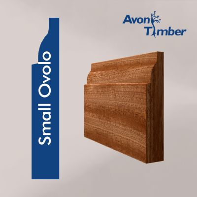 Solid Sapele Small Ovolo Skirting (Per Metre)