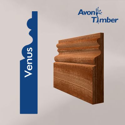 Solid Sapele Venus Skirting (Per Metre)