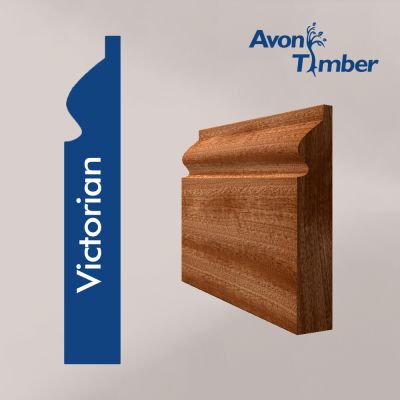 Solid Sapele Victorian Skirting (Per Metre)