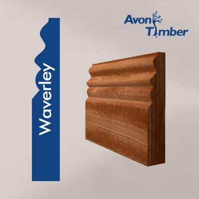 Solid Sapele Waverley Skirting (Per Metre)