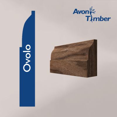 Solid American Black Walnut Ovolo Architrave (Per Metre)