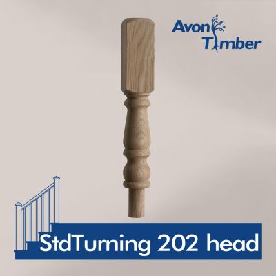 Benchmark Oak Newel Turning 202mm Head