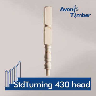 Benchmark Pine Newel Turning 430mm Head