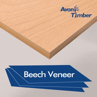 Decorative Veneered MDF Steamed Beech Two Sides A/B Quality