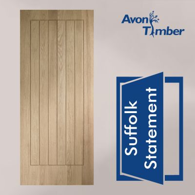 Solid Oak Internal Door: Type Suffolk Statement