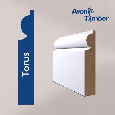 Torus White Primed MDF Architrave