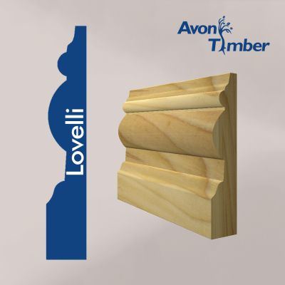 Solid Tulipwood Lovelli Skirting (Per Metre)