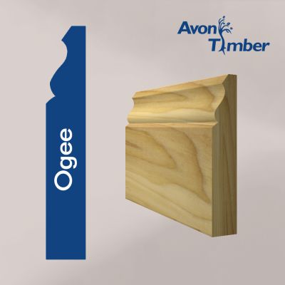 Solid Tulipwood Ogee Skirting (Per Metre)