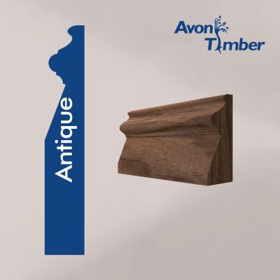 Solid American Black Walnut Antique Architrave (Per Metre)