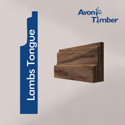 Solid American Black Walnut Lambs Tongue Architrave (Per Metre)