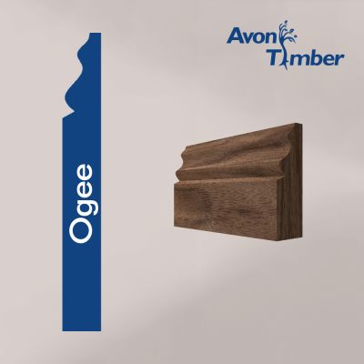 Solid American Black Walnut 15mm Ogee Architrave